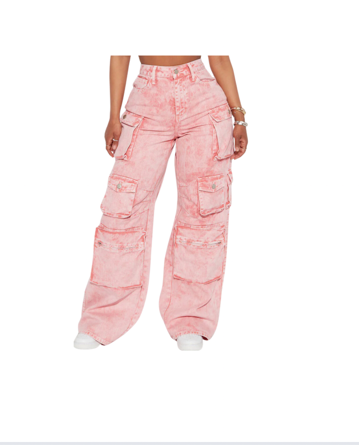 Pink Cargo Jeans