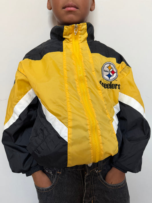 Vintage Kids Pittsburgh Steelers Windbreaker Jacket