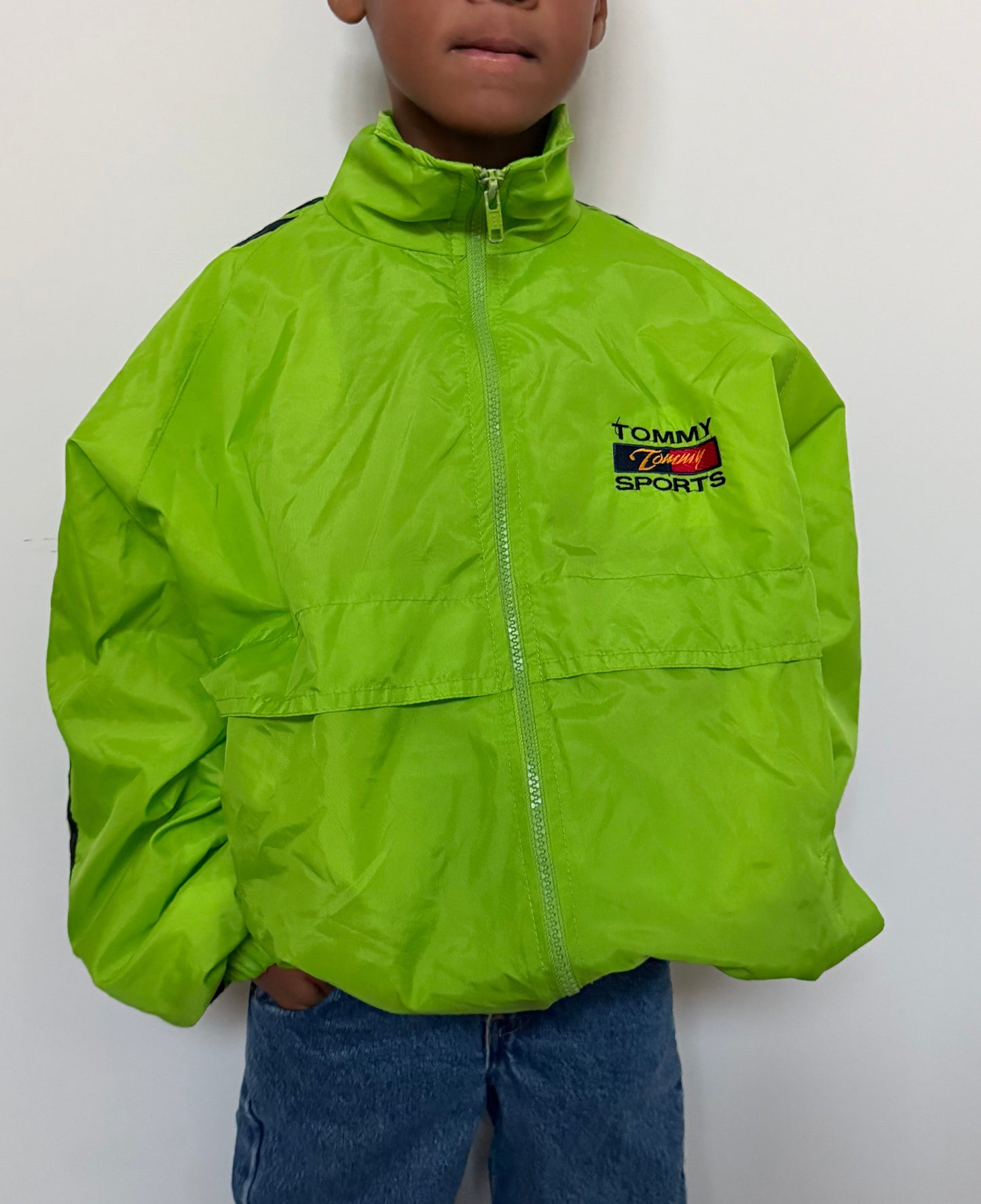 Vintage Tommy Hilfiger Lime Green Windbreaker