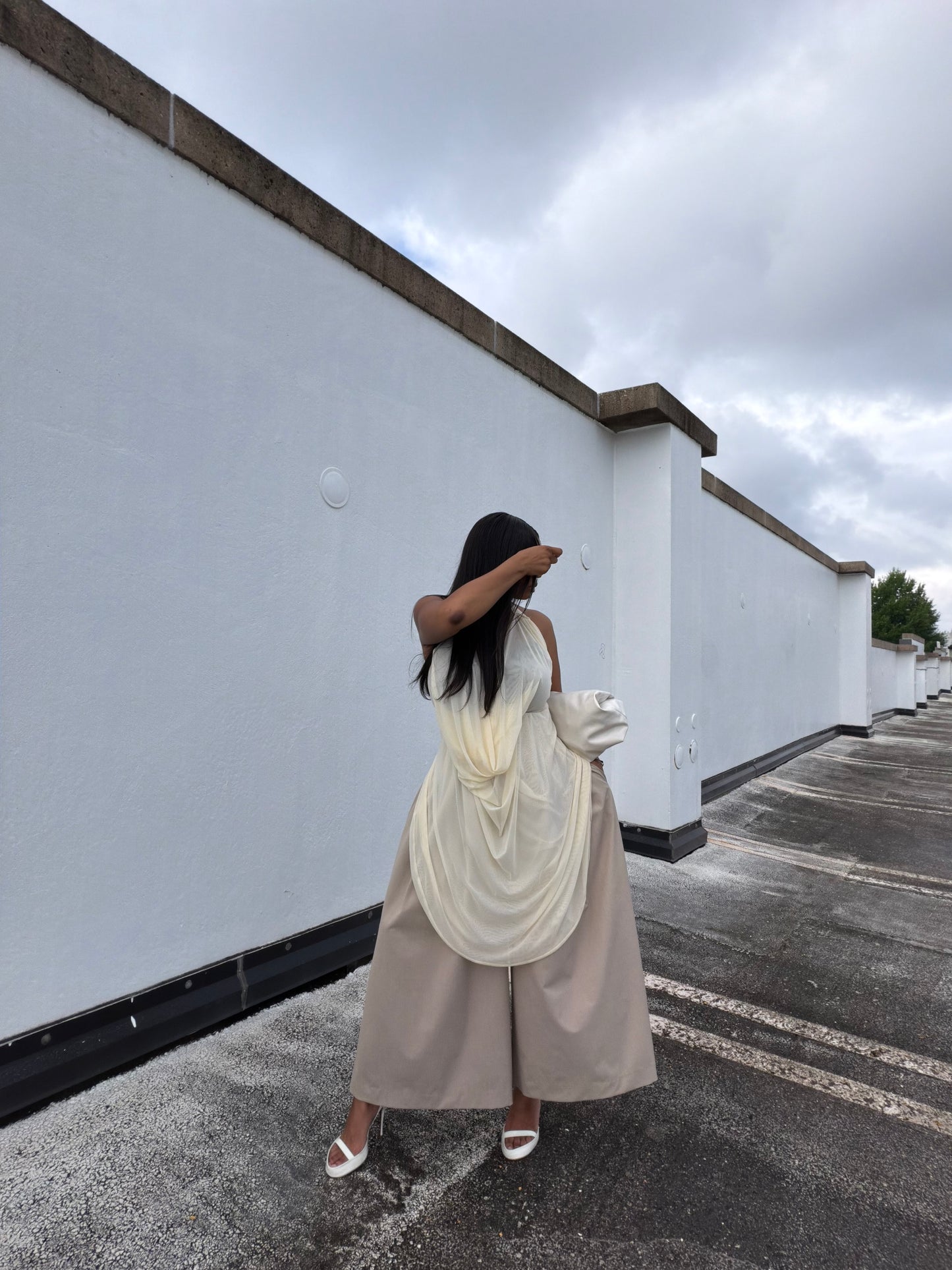 Chiffon Halter Backless Top