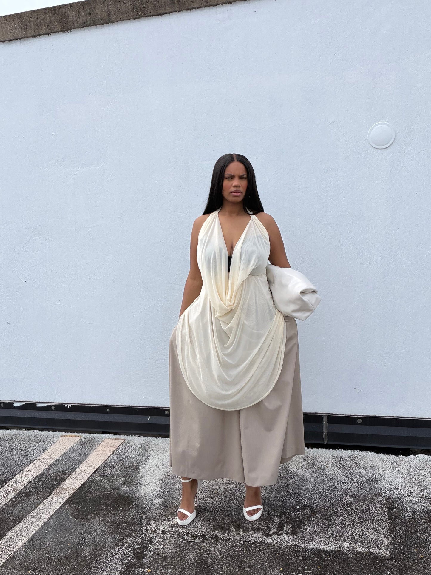 Chiffon Halter Backless Top
