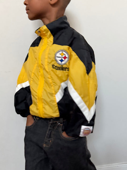 Vintage Kids Pittsburgh Steelers Windbreaker Jacket