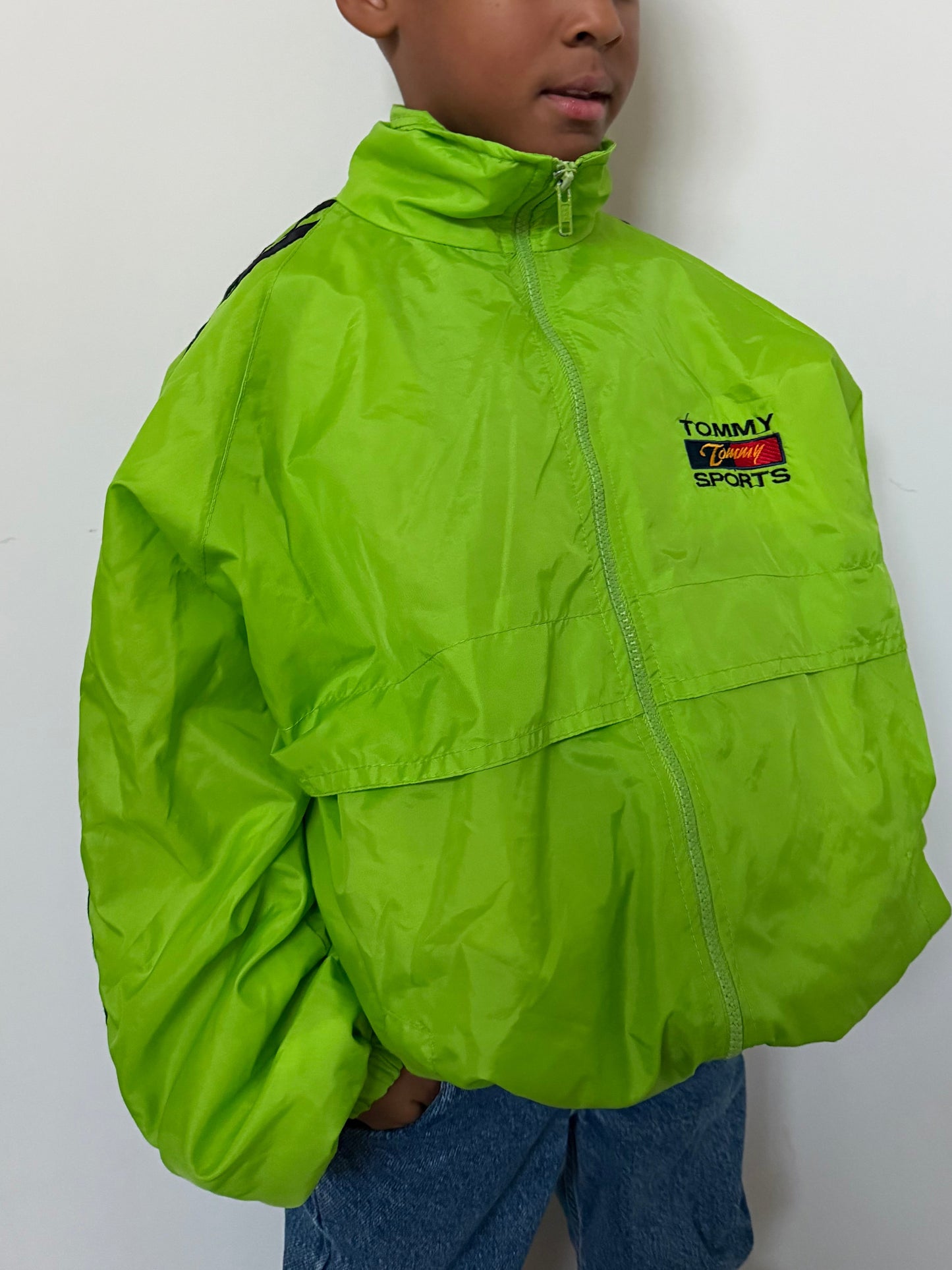 Vintage Tommy Hilfiger Lime Green Windbreaker