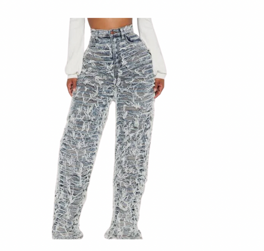 Shredded Denim Jeans