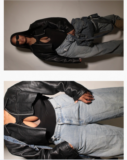 Vintage Leather Crop Jacket