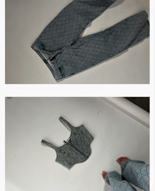 FOLDED DENIM JEAN