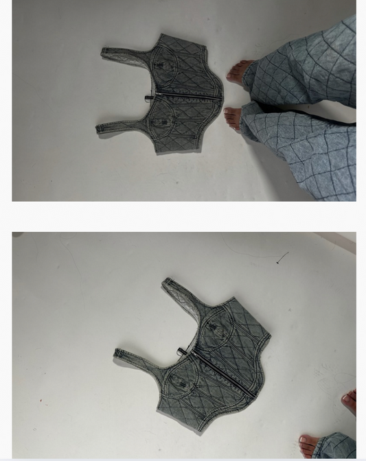 CORSET DENIM TOP