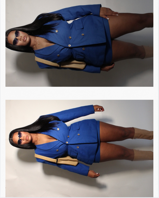 Vintage Double Breasted Skirt Set