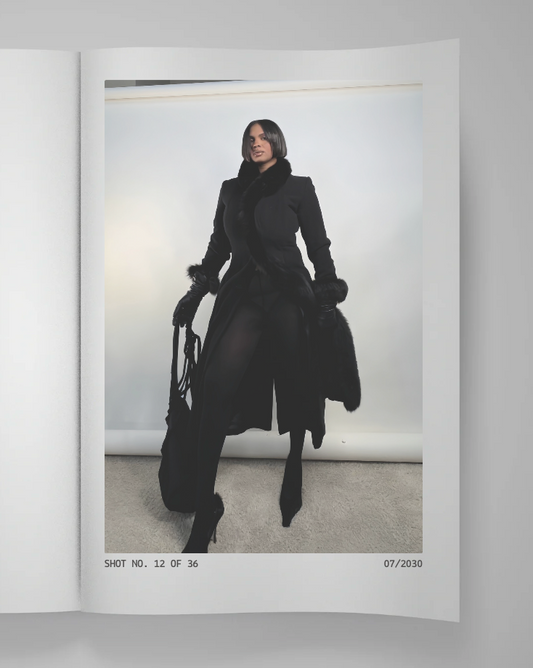 Maxi Wool Fur Trim Coat