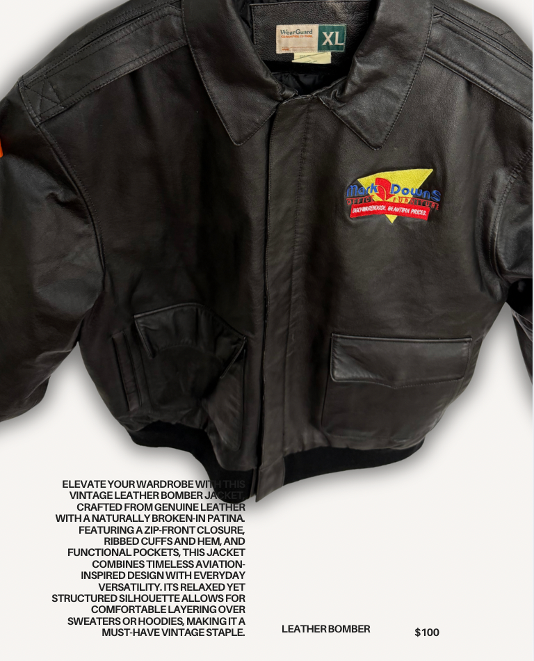 Vintage Warehouse Leather Bomber