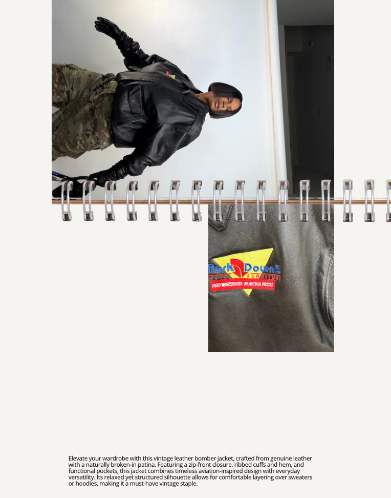 Vintage Warehouse Leather Bomber