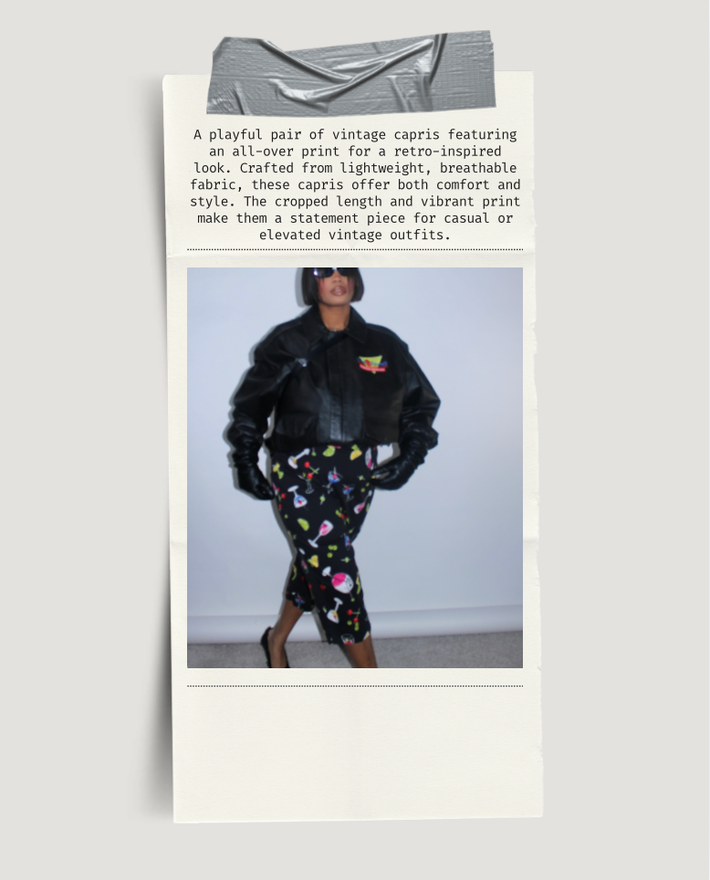 Vintage Printed Carpi Pants