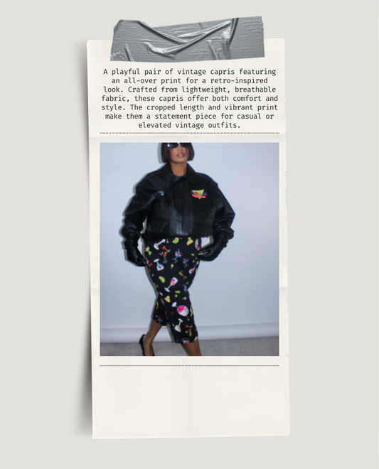 Vintage Printed Carpi Pants